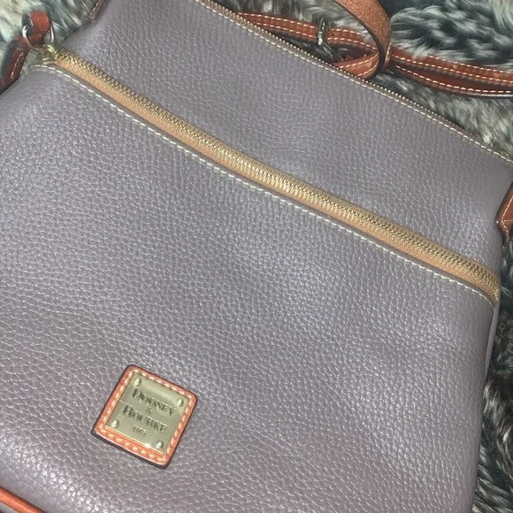 Dooney & Bourke Crossbody Grey/Brown Bag - Picture 3 of 16